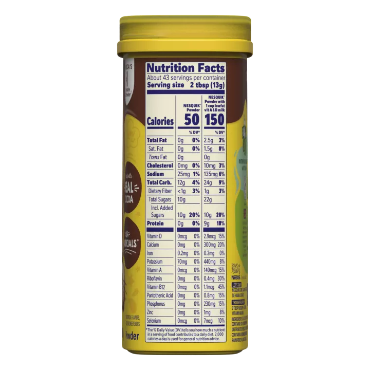 Nesquik® Chocolate Flavored Powder 20.1 oz. Cannister