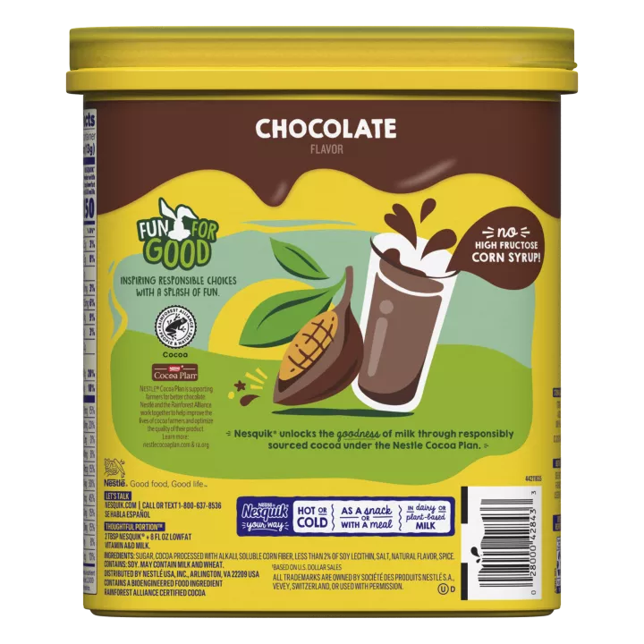 Nesquik® Chocolate Flavored Powder 20.1 oz. Cannister